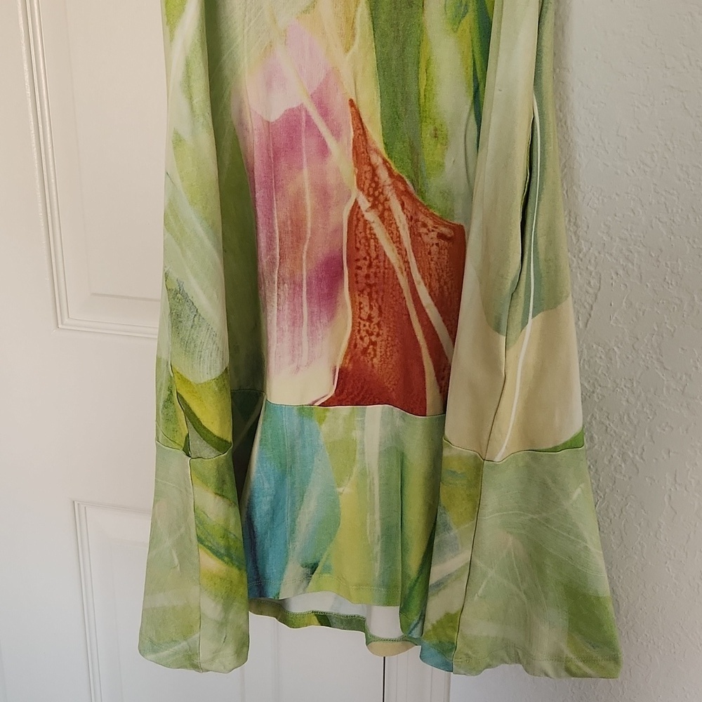 Claire Desjardins Floral Sleeveless Dress Sz Large - Picture 4 of 10